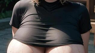 यह एआई-जनरेटेड मॉडल गर्ल आर्ट में मसिव बड़ी चूचियाँ फ्लॉंट करती है