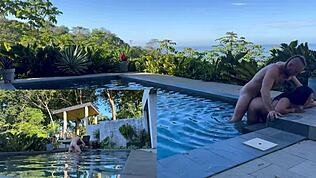 upognila sem se za anal in blowjob ob bazenu v costarici