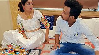 ¡Bhabhi india chorrea en hotel!