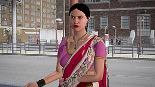 भारतीय सौतेली बहन भाई को पकड़ती है और मुलाकात का मजा लेती है हिंदी ऑडियो के साथ