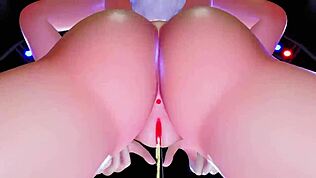 贝斯骑士Azki在3D色情动漫中跳舞