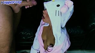 Festival de baise papa, papa baise toutes les trous des belles-filles pendant que la femme ne voit pas, creampie et cum dans bouche