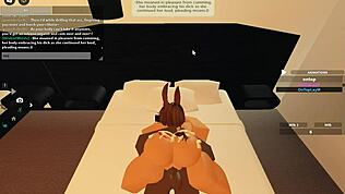 Στο Roblox πορνό blacked, ξετυλίγεται τριάδα με αναλ και μεγάλα πούτσα