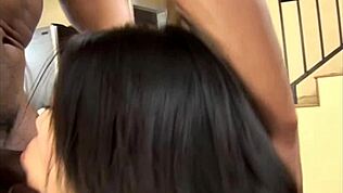 Lady Sushi Table älskar hård stor svart kuk i sin tighta fitta!