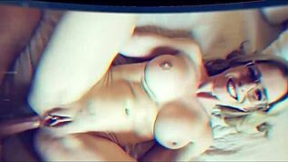 Padrastro cachondo Nicole Rae seduce al padrastro en el gym