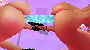 Большогрудые бимбо шлюхи Бриджетт и Джессика жестко ебут друг дружку