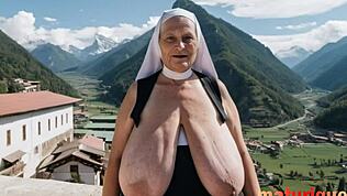 Интензивно фантастично ебане с едри баби в църква