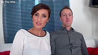 short haired wife gabrielle gucci contrasts her old age with huge black cock riding