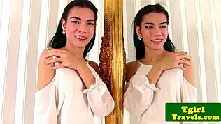 hey busty ladyboy mia, stroke that shy cock in the mirror for me