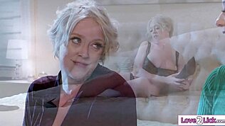 Strap-on pounds blindfolded big tits mature stepmommy hard