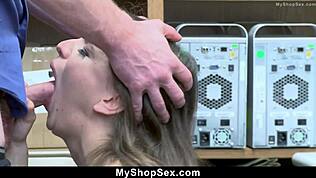teen caught stealing from adult shop bent over fucked by cop hard?