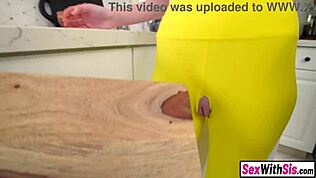 Petite stepsis in torn pants: Stepbro, my tight pussy needs your monster cock now?