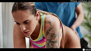 time stop fitness milf jennifer mendez gets big tits creampie