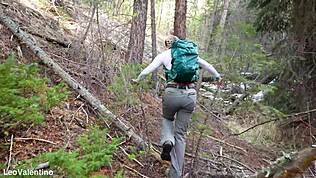 Hot Blonde Christina Savoy Fucks Stranger In Woods