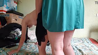 My stepmom used a strapon on me and hard fucked me doggy-style