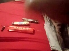 feeling the raw pleasure as he strokes his cock in homemade masturbation leading to intense cumshot