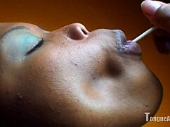 Breanna Xtreme's Tongue Fetish With Lolli