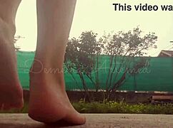 bare feet featured in a simple fetish video