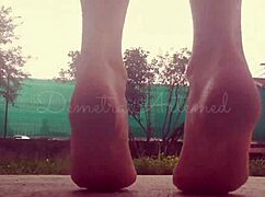 bare feet featured in a simple fetish video