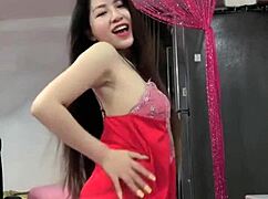 Girl dances in lace dress flaunting big tits and ass!