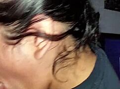 Horny latina sucks and fucks hard