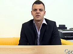 Gay guy enjoys large pecker in porn 😏