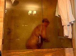 I'm Mistress Danie, bathing in the shower in PCB, showing my fat pussy as a milf voyeur
