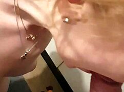 Blonde With Small Tits Sucks Cock Hard And Gets A Huge Facial Cumshot All Over Her Face!
