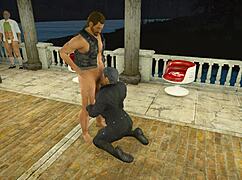 My boss, chief engineer myers, gave me a sucking reward