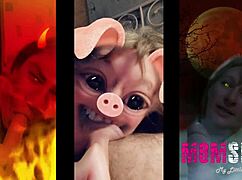 This blonde plays like a young slut giving blowjobs 😏