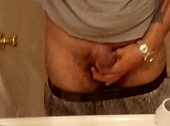 european guy shows off monster cock masturbating