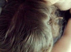 blindfolded, she takes him deep with unexpected skill and hunger