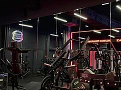 Hidden bathroom cam catches intense pussy licking action