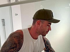 Surprising my son's friend in a private moment with my underwear.