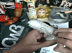 It's time to finish painting the little grey alien with dildos