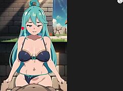 Konosuba aqua standing sex creampie
