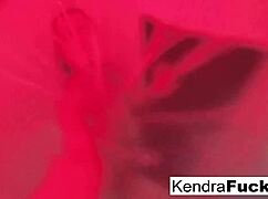 kendra cole enjoys a relaxing shower in the bathroom