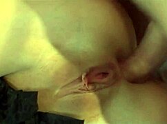 Brunette Joyfully Pummeled By Two Dominant Anal Men