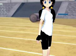 Videl Learns to Fly from You in Dragon Ball Z Anime