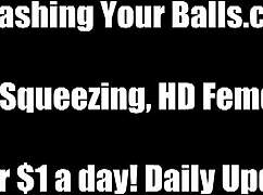 Femdom Mistress Kicks Balls In POV BDSM