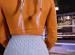 boxing coach freeuses his students in group threesome