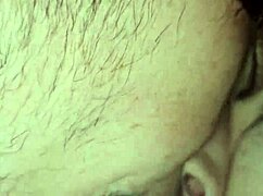 a gay man receives a deep blowjob in his mouth