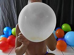 Balloon play with horny gay dilf Richard Lennox is so fun!