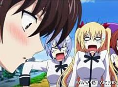 Anime girls in nude ecchi remix theme