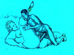 vintage erotic cartoon illustration from antique anime