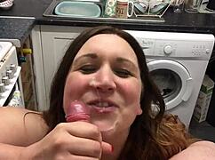 curvy candy gets bj and facial