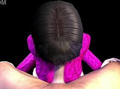 big sister gives clothed blowjob to the whole family in this 3d hentai animation