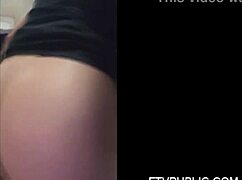 Latina amateur flashes her big tits and ass outdoors in public upskirt fun