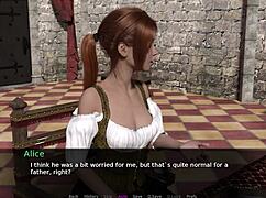 lets play knights tale part 3, featuring a redhead character in the story with small tits
