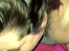 A homemade video of a deepthroat session